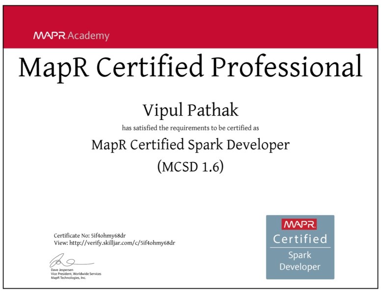 MapRSparkCertificate